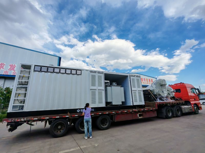 3150kva箱變（biàn）配（pèi）2台1200kw/660v正壓防爆電機發貨新疆