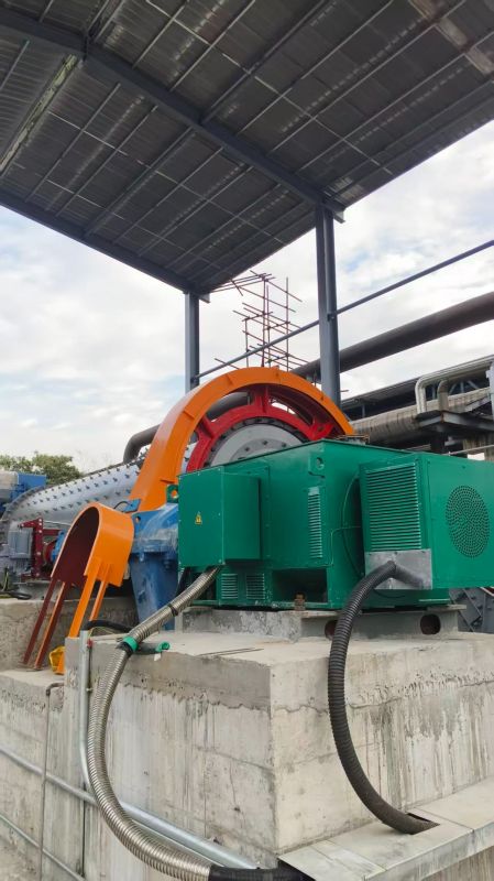 YR630kw10kv高壓電機現場拖動球磨機試機