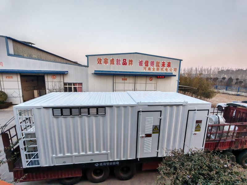 3150kva箱（xiāng）變配1250kw正壓防爆變頻調速電機發往靖邊鑽井現場